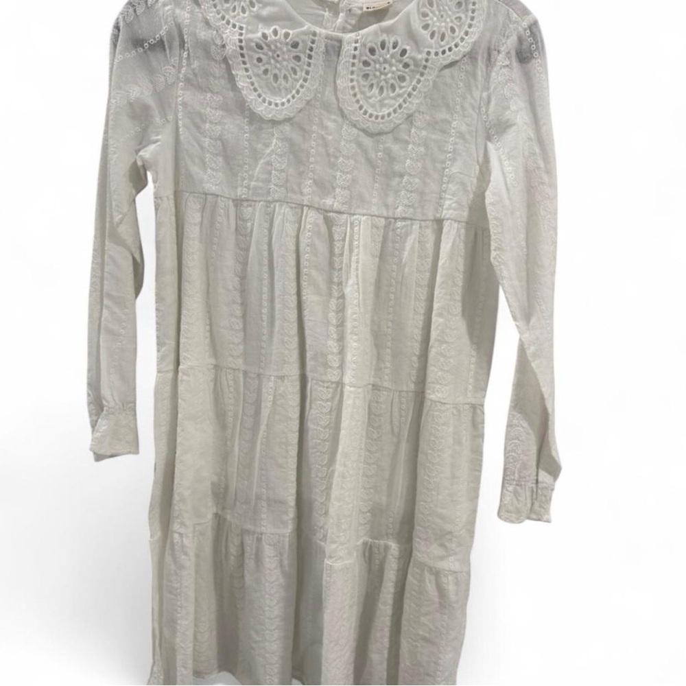 Elegant White Kids Casual Dress